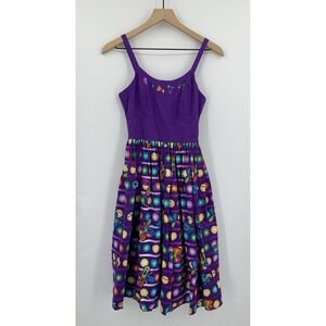 Disney Dress Shop Dress Womens XS Purple Inside Out Pixar Midi Sleeveless